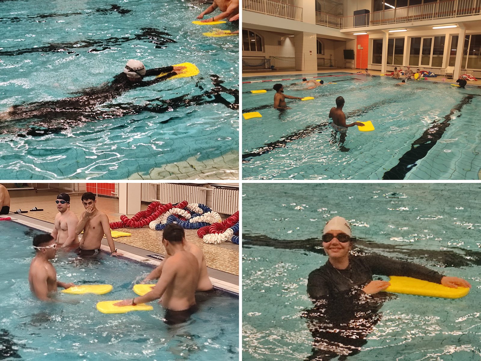 Erste Schwimmversuche mit sicherer Unterstützung Erste Schwimmversuche mit sicherer Unterstützung