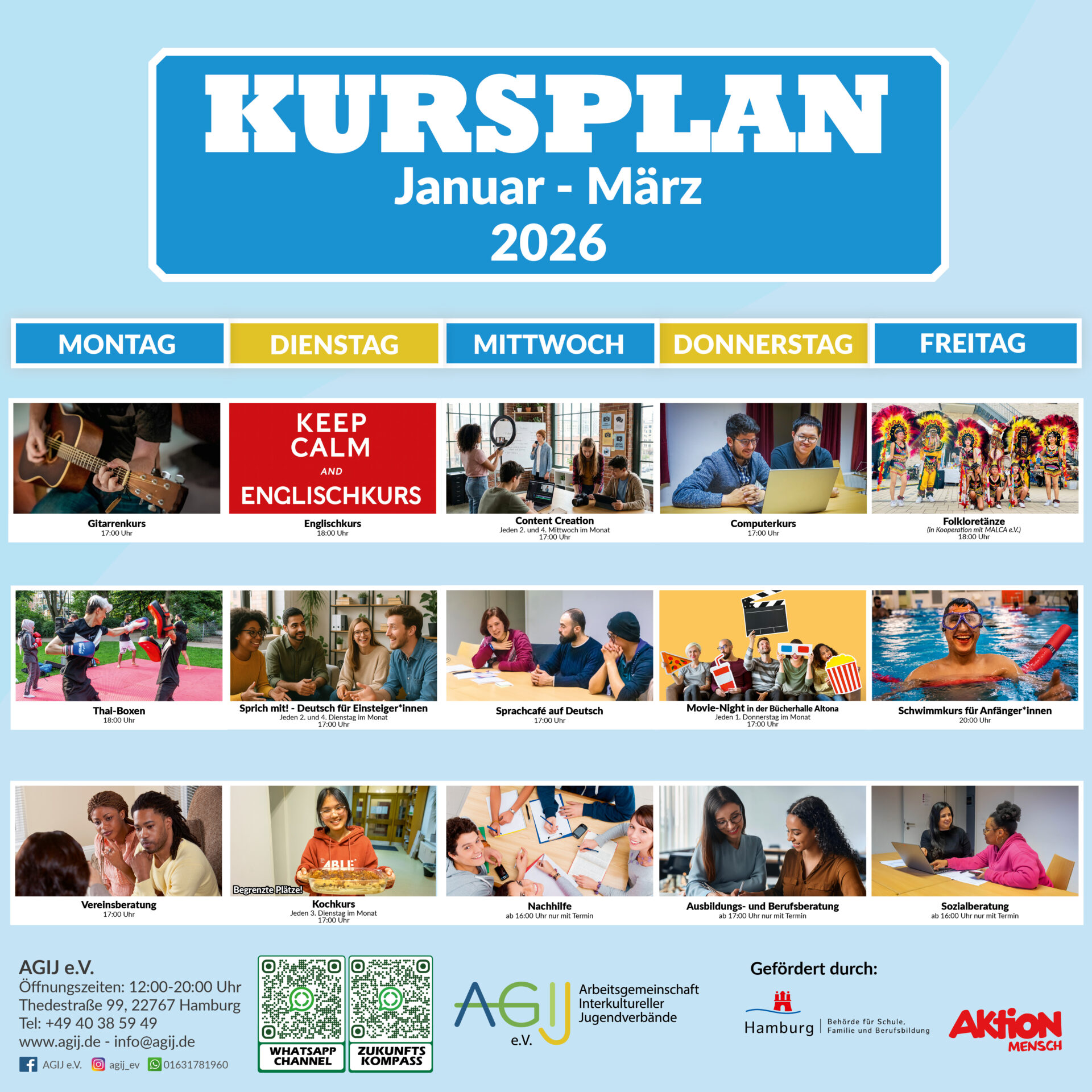 AGIJ Veranstaltungs-Flyer | Jan. – März 2026